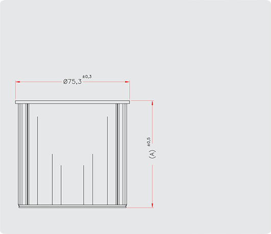 LATA CILÍNDRICA DE 1/16<br />0,225mL - 0,450mL