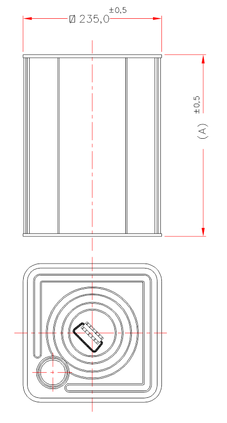 Lata quadrada de 18 litros e 16 litros com batoque de 0,57mm e 0,42mm